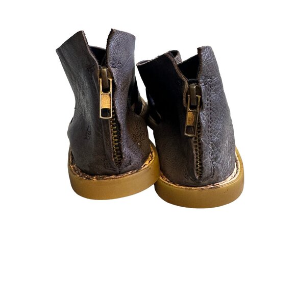 Born Iwa Sandal Womens Size 6 Dark Brown Leather Open Toe Flats Gladiator Shoe - Picture 5 of 7